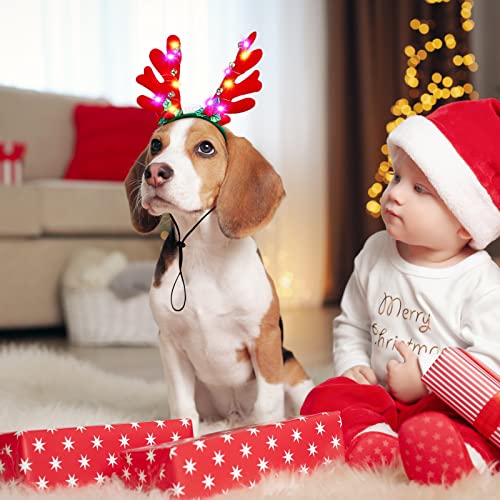 Light up Pet Christmas Headbands 3 Pieces I61098