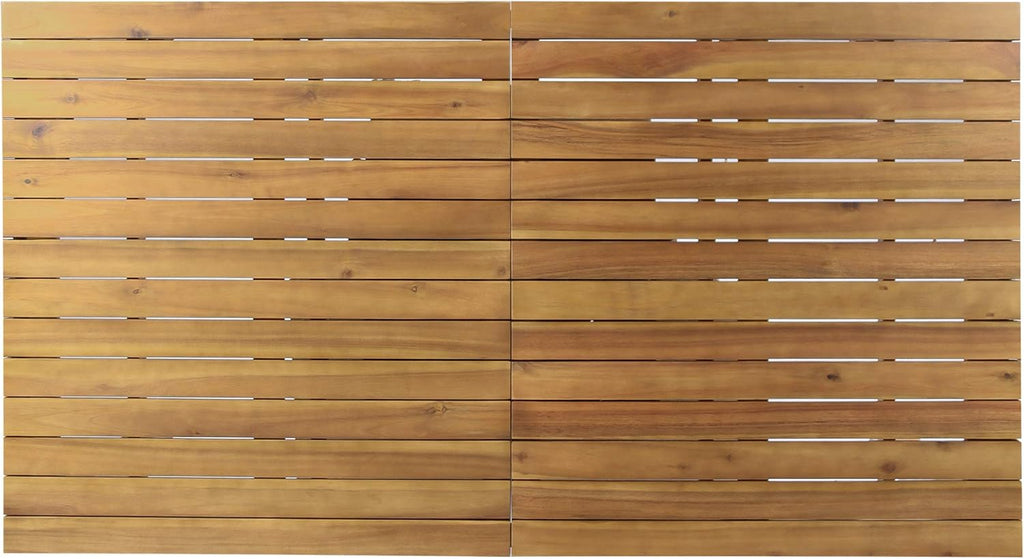 Teak Finish Acacia Wood Outdoor Dining Table D215470