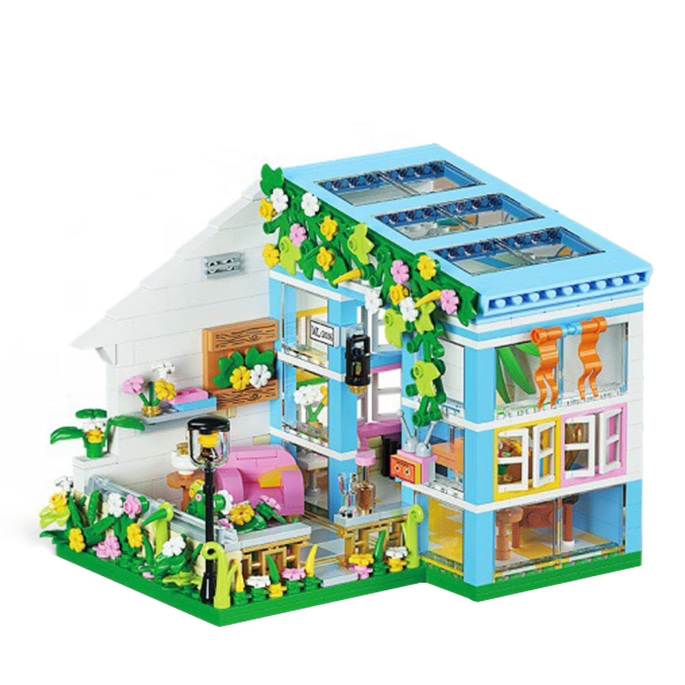 DIY Miniature Dollhouse Kit with Furniture and Flowers, 1:24 Scale J57319