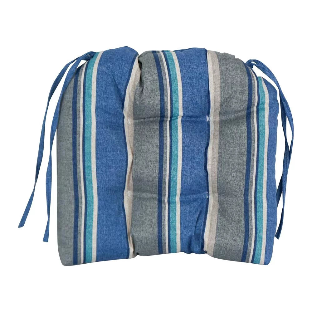 Set of 6 Spun Polyester U-Shaped Outdoor Dining Chair Cushions F5119