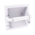 Matte White Recessed Toilet Paper Holder O487