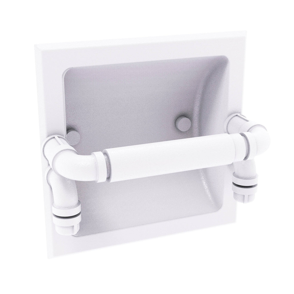 Matte White Recessed Toilet Paper Holder O487