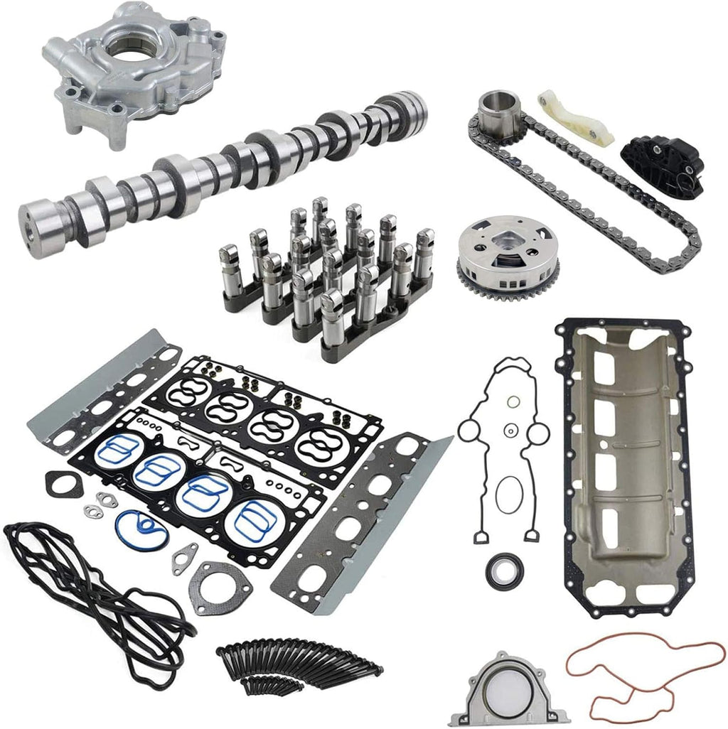 VVT Lifters Camshaft Kit Head Gasket Water Oil Pump Set for 2009-2015 Dodge Ram 1500 5.7L V8 HEMI U767441