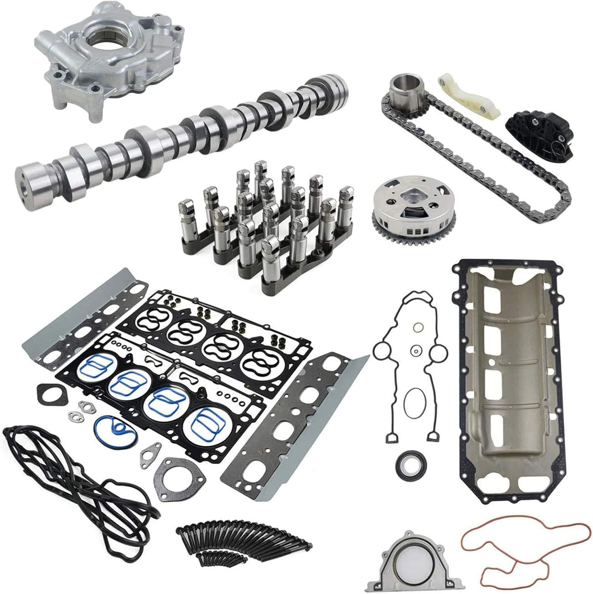 VVT Lifters Camshaft Kit Head Gasket Water Oil Pump Set for 2009-2015 Dodge Ram 1500 5.7L V8 HEMI U767441