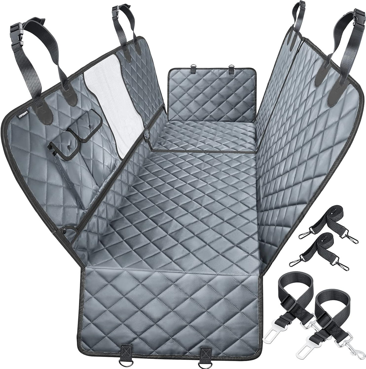 4-in-1 Waterproof Nonslip Dog Car Seat Cover Pack of 2 D226347