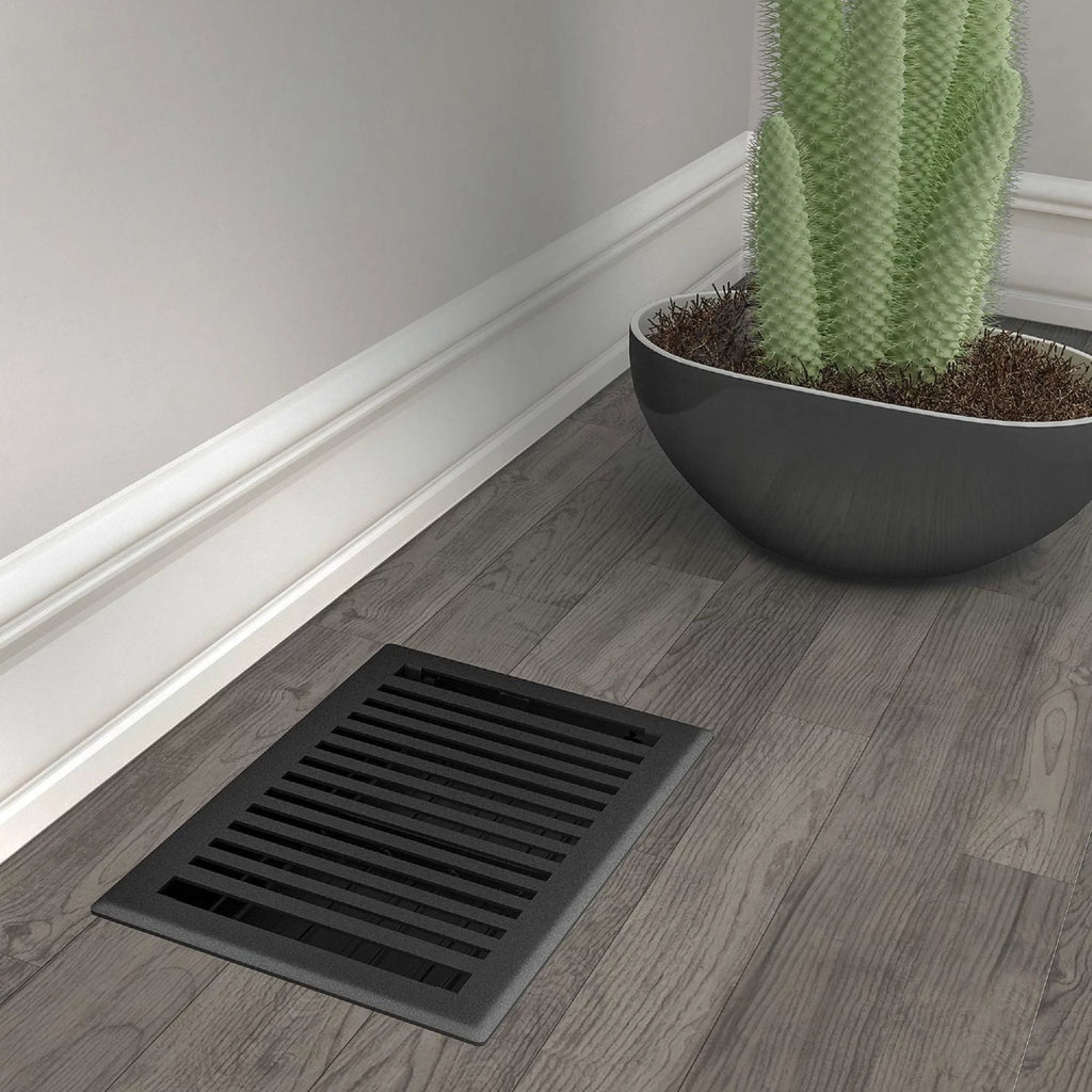 Black Iron Metal Floor Register X54953