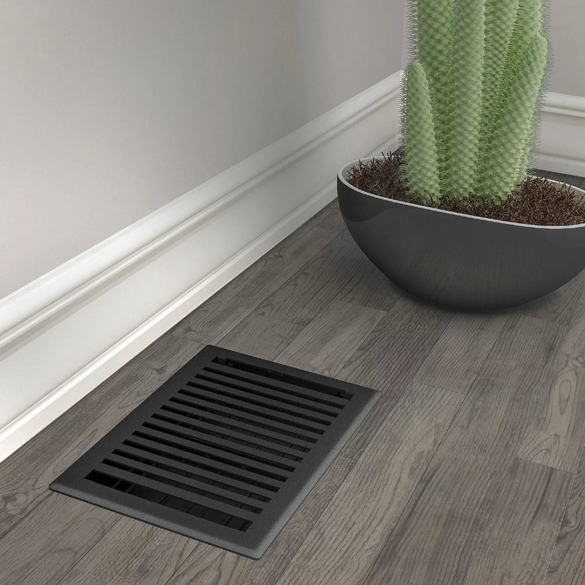 Black Iron Metal Floor Register X54953