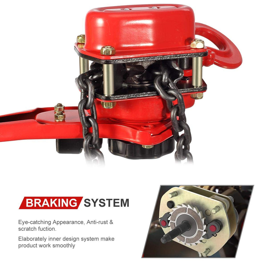 3300LBS Capacity Lever Hoist Come Along with 2 Heavy Duty Hooks, Pack of 2 G58918