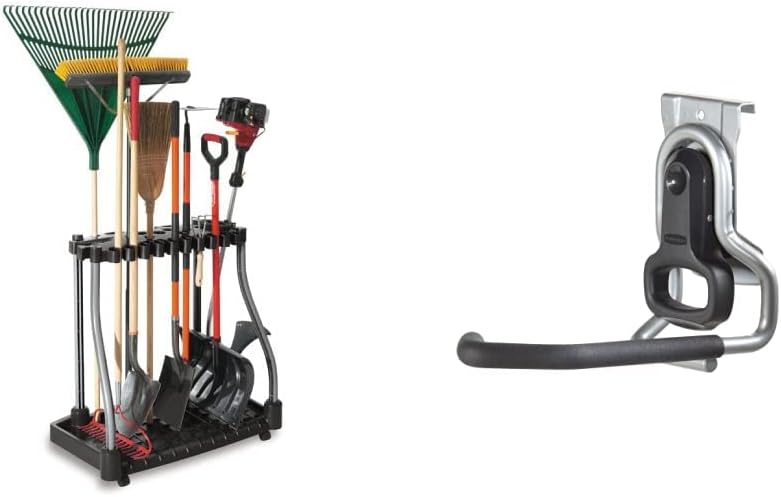 Deluxe Tool Tower, Black, Holds 40 Tools, FastTrack Vertical Bike Hook, Holds up to 50 Pounds, Pack of 2 H33593