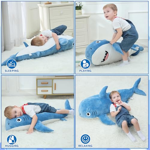 47 inch 3.1lb Shark Stuffed Animal Plush Toy N93061