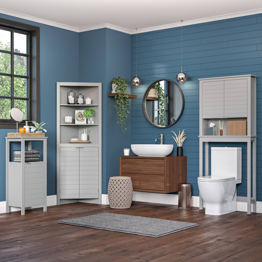 Gray Single Door Floor Cabinet L979