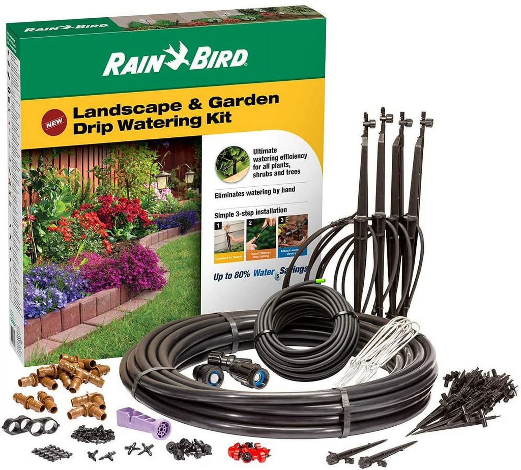 Drip Irrigation Watering Kit with Drippers, Micro-Bubblers and Micro-Sprays E865505