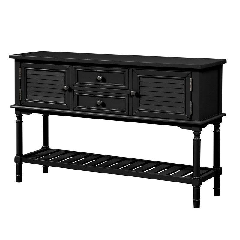 Modern Console Table with 2 Drawers, 2 Cabinets and 1 Shelf - Red H74906