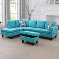 97" 3-Piece Sectional Sofa Set with Ottoman Z20184