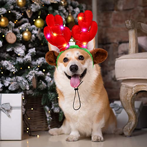 Light up Pet Christmas Headbands 3 Pieces I61098