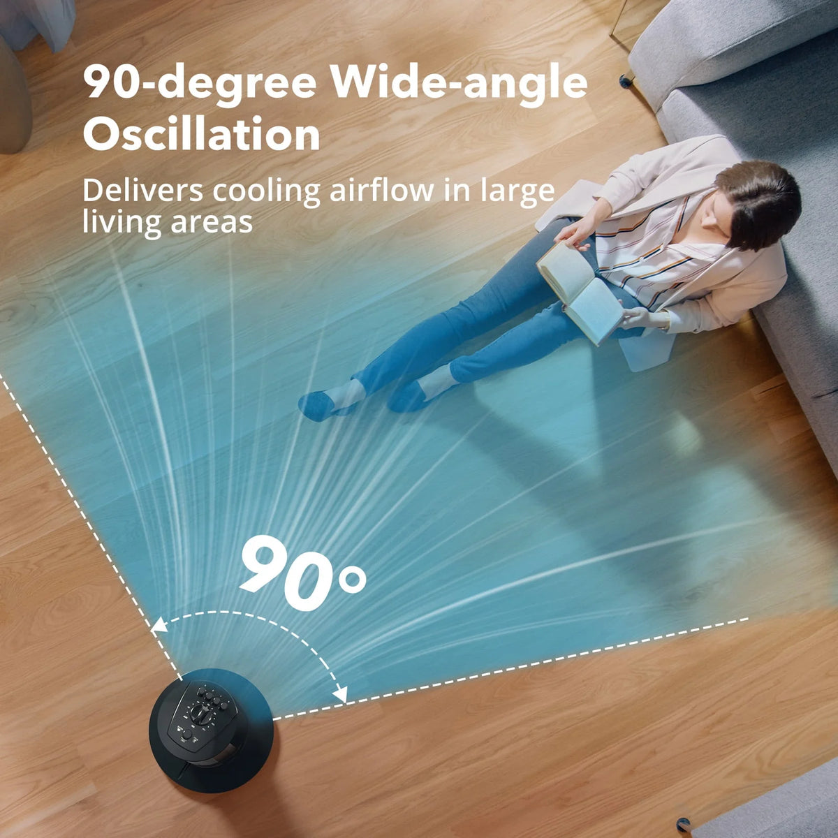 36" Oscillating Tower Fan, 3 Speeds, Timer K185217