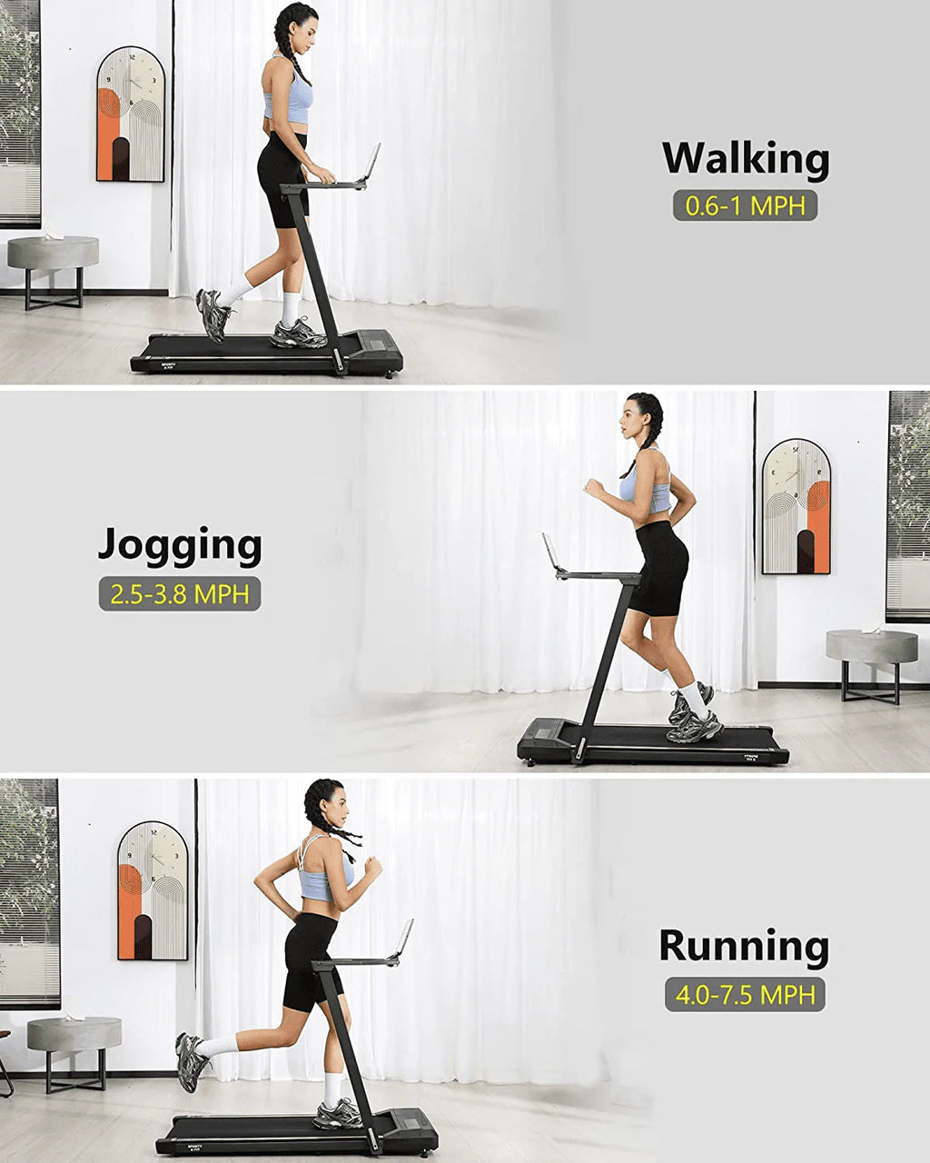 2.25HP Folding Treadmill with Remote Control U578076