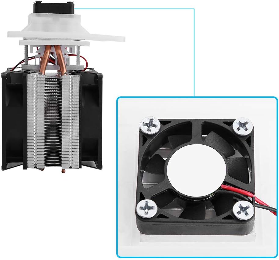 12V Semiconductor Refrigeration Thermoelectric Peltier Air Cooling Dehumidification System Cooler Fan Kit 175x100x98 mm E639