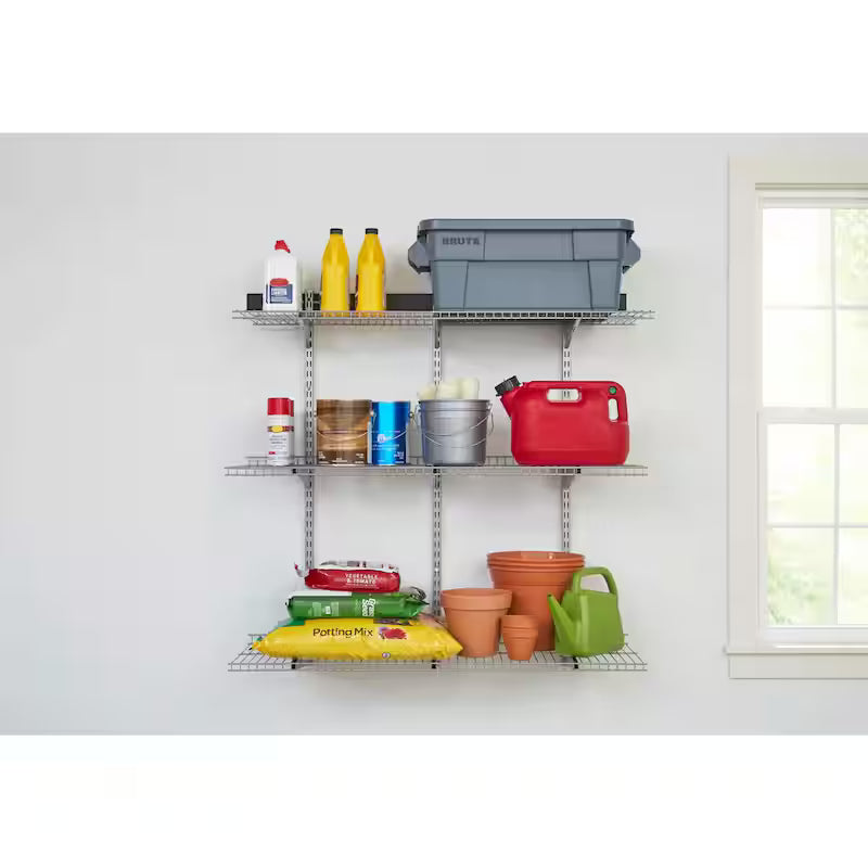 16 in. x 48 in. Wire Garage Wall Shelving Kit (3-Pack) D18842