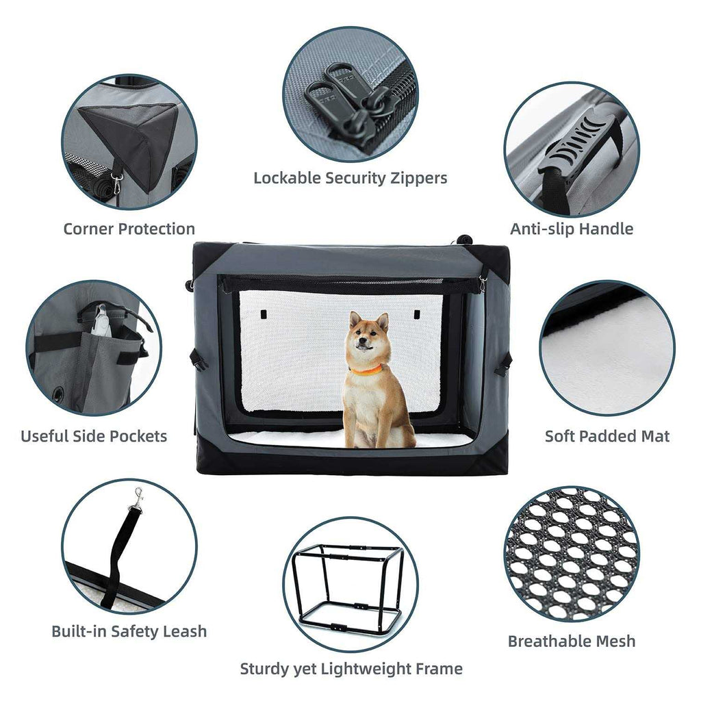 Collapsible 4-Door Soft Dog Crate W6486