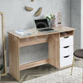Beech/White Desk M54231
