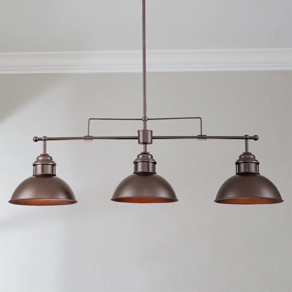 3-Light Kitchen Island Linear Industrial Pendant G155745