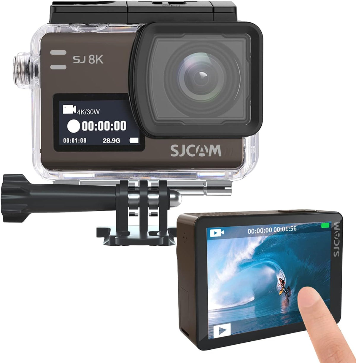 4K30FPS Action Camera with Case Pack of 2 A51502