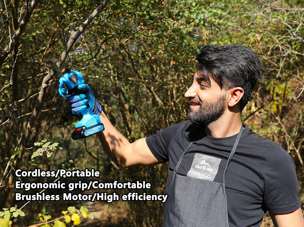 Cordless Electric Pruning Shears with 2Ah Lithium Battery, 30MM Cutting Diameter F757