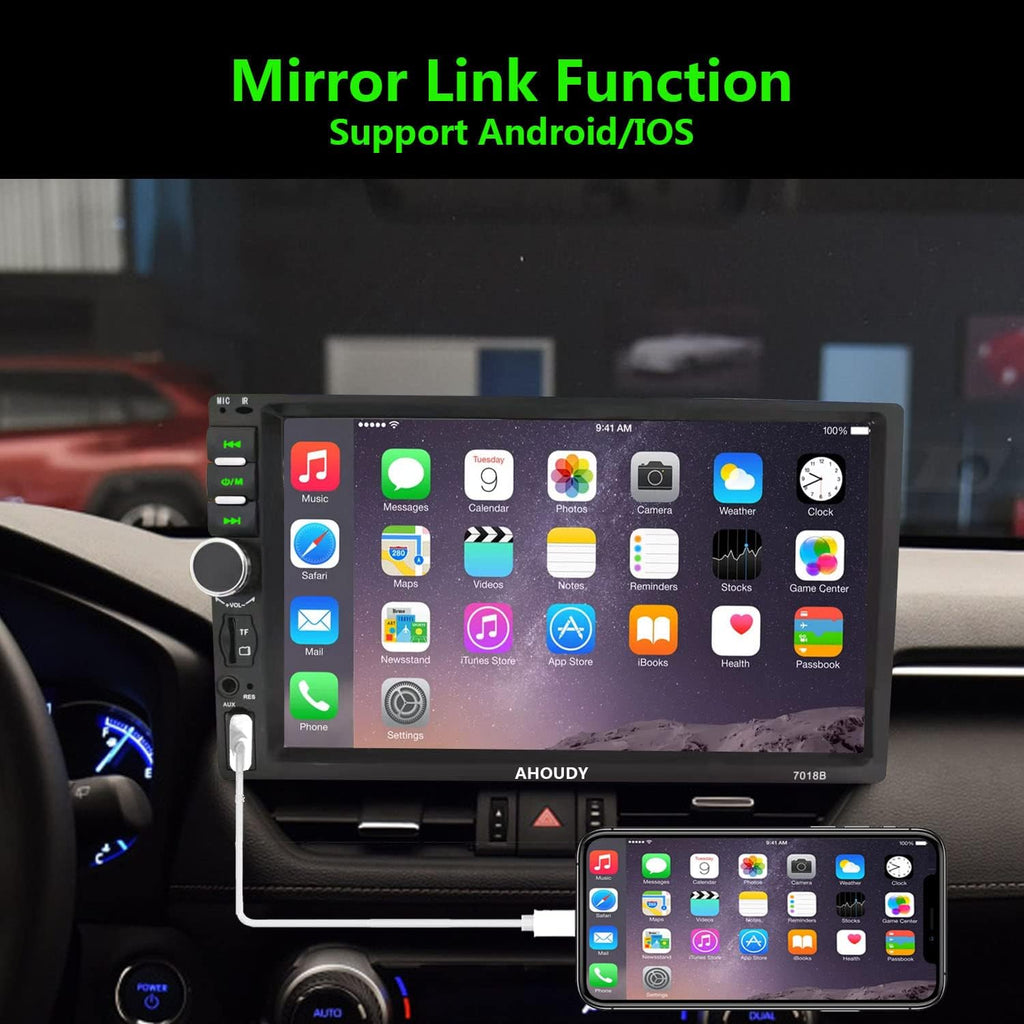 Double Din Car Stereo with Bluetooth and Backup Camera D259