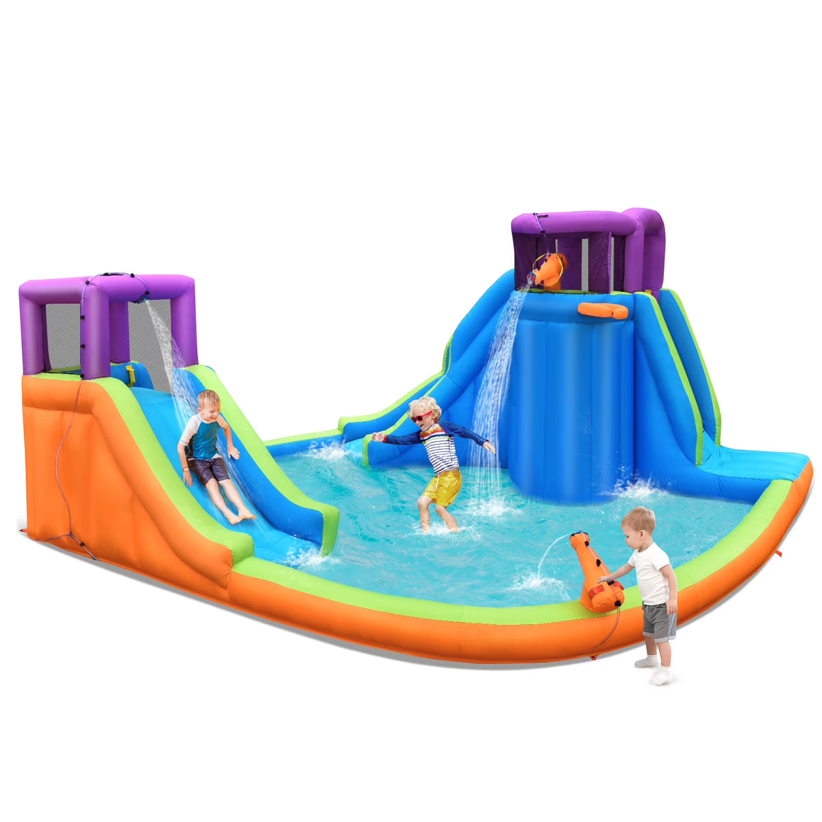 Inflatable Water Slide Bouncer with Climbing Wall M98304