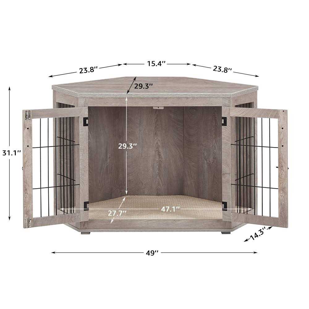 Large Corner Dog Crate Double Doors S672538