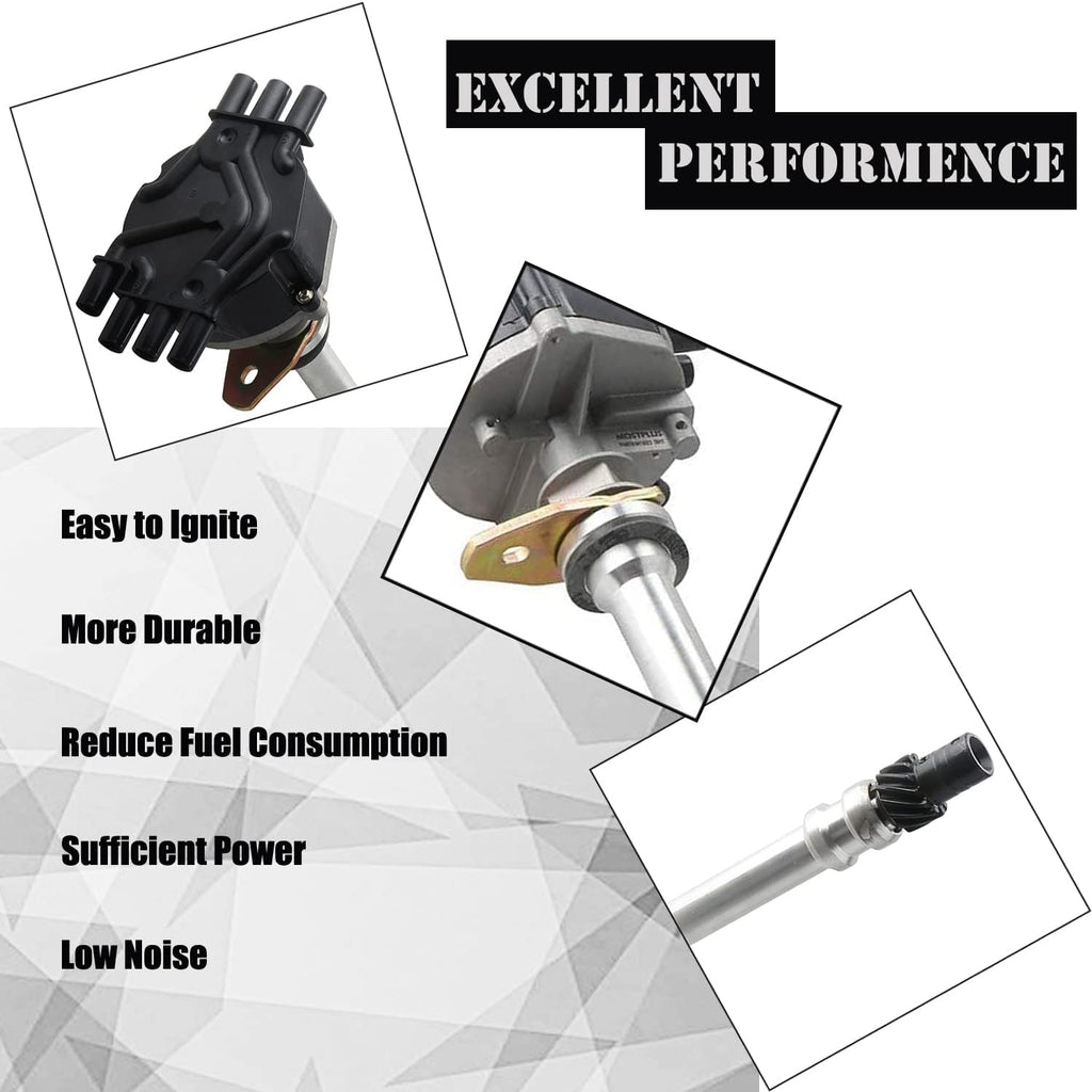 Ignition Distributor Compatible with Chevy GMC Pickup Truck 4.3L V6 Vortec 1996-2005 Pack of 2 L4333