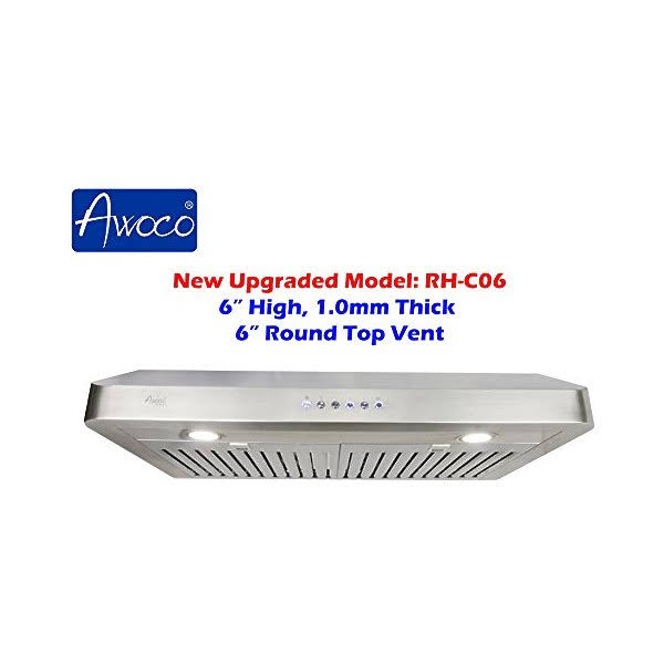 Stainless Steel Under Cabinet Range Hood with 2 LED Lights H34766