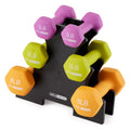 3, 5, and 8 Pound Dumbbell Hand Weight Set with Storage Rack Z3706