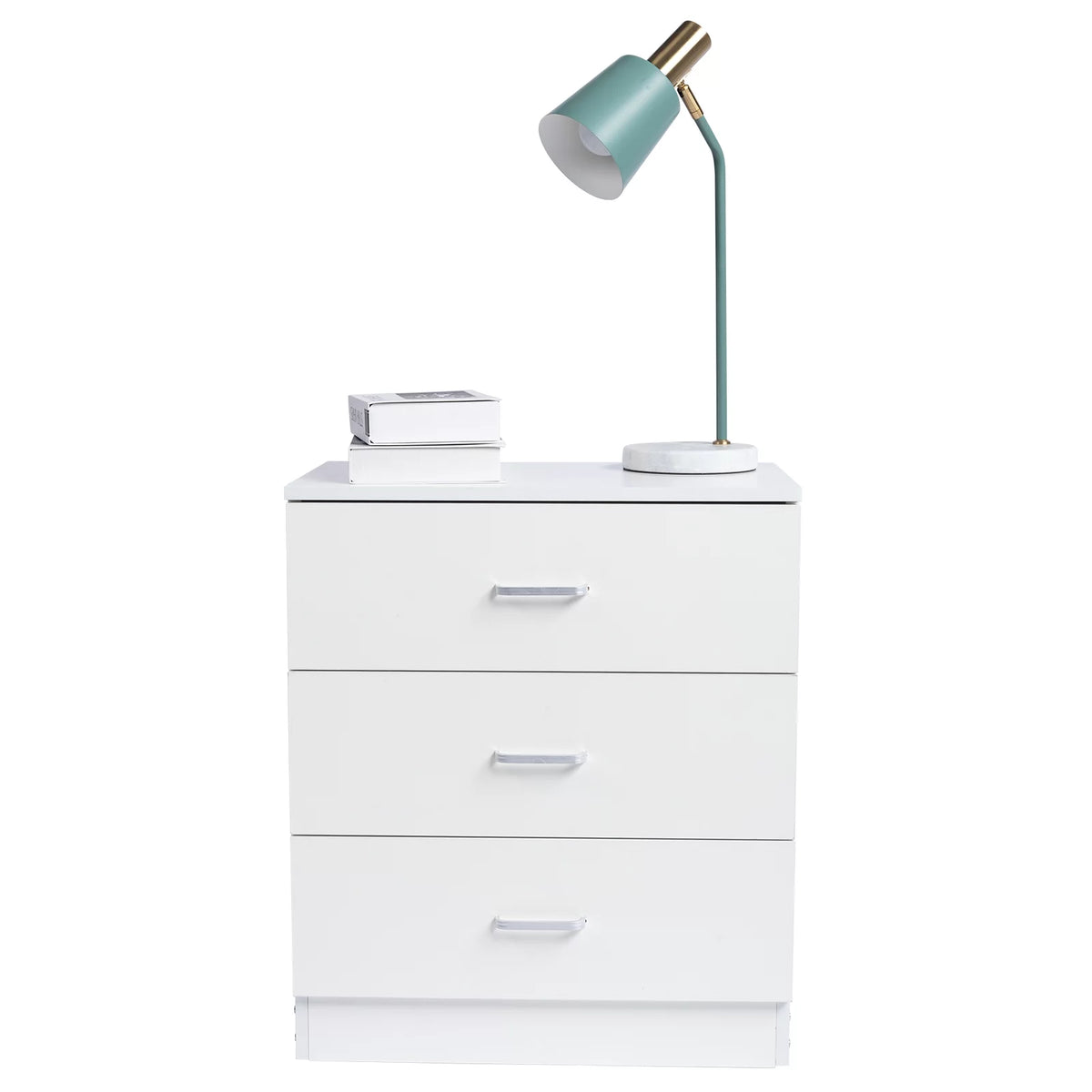White 3 Drawer Dresser H7054