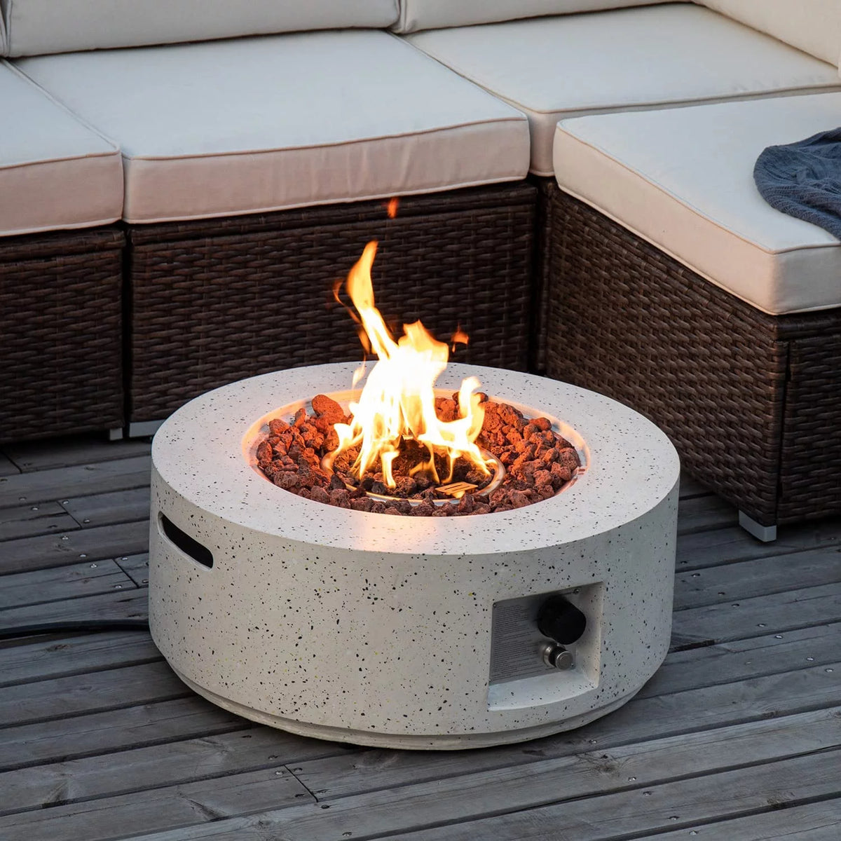 28-inch Round Propane Fire Pit Table B1971