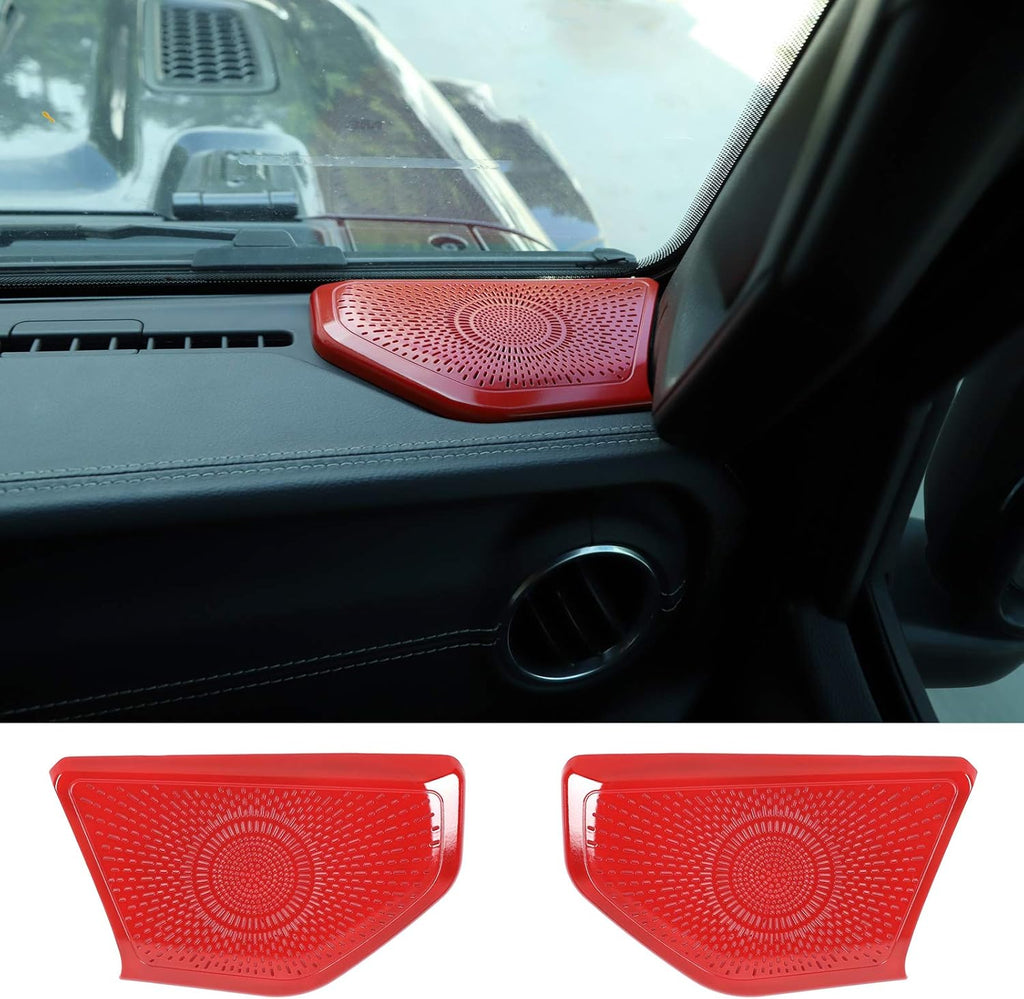 Carbon Fiber ABS A Pillar Speaker Decoration Cover Trim Stickers Z190731