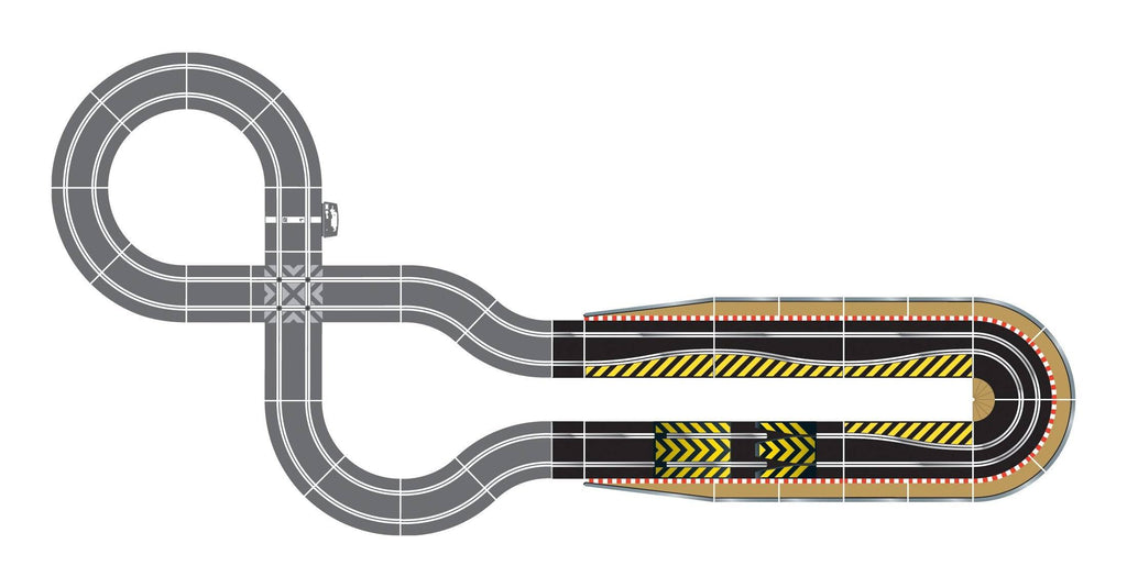 Track Extension Pack with Ramp Up and Ramp Down, 2 Hairpin Curves, 2x 1/4 Straight, 4 Side Y145