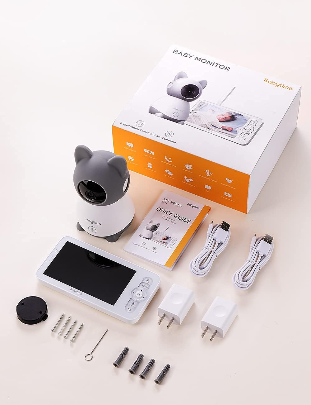 1080P Pan/Tilt Video Baby Monitor with Infrared Night Vision Q31728