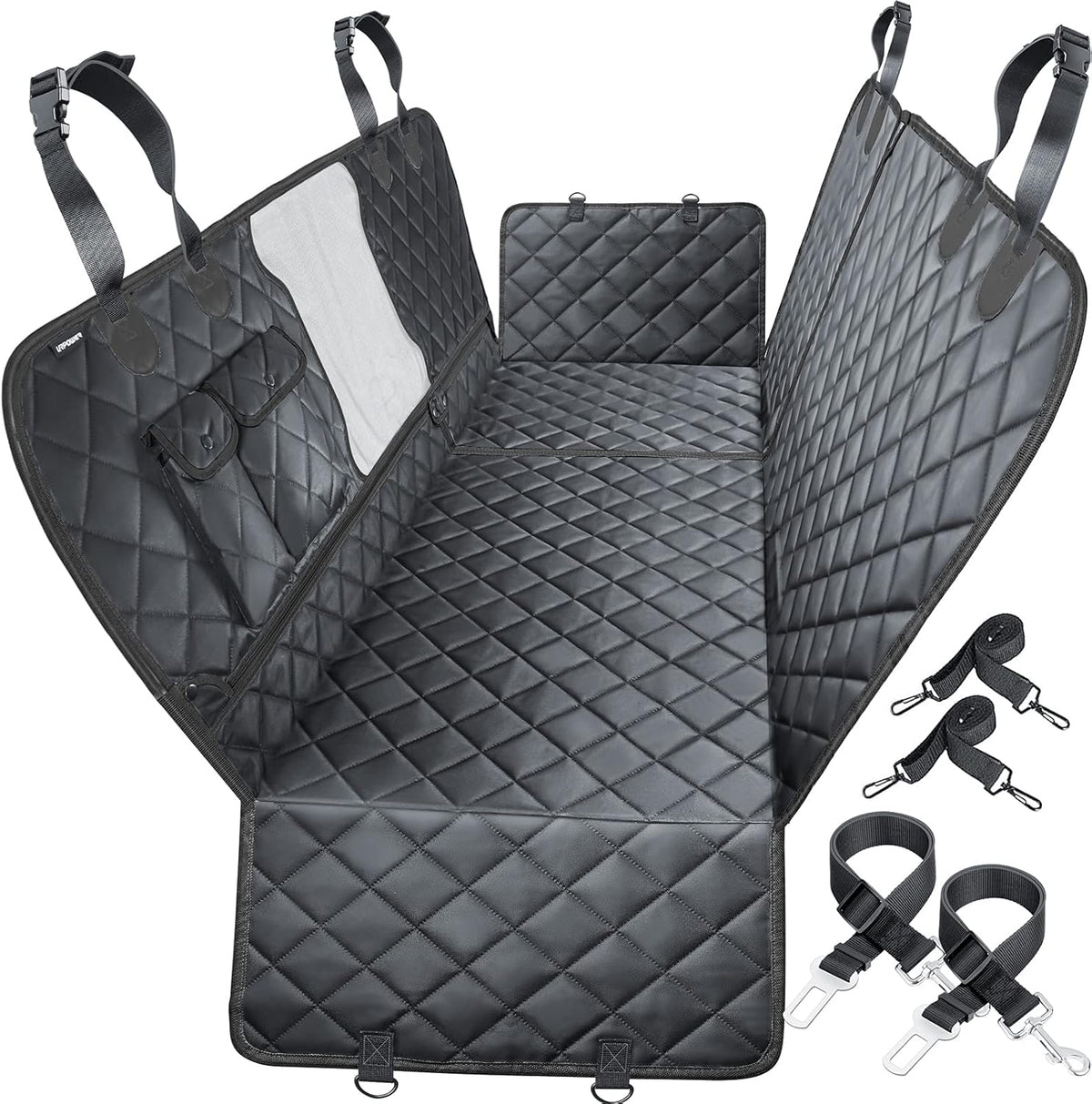4-in-1 Waterproof Nonslip Dog Car Seat Cover Pack of 2 D226347