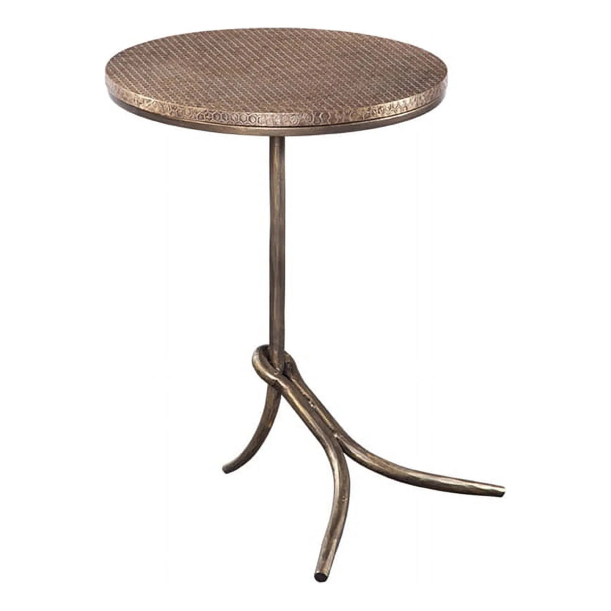 Bronze Round Metal Accent Table S328