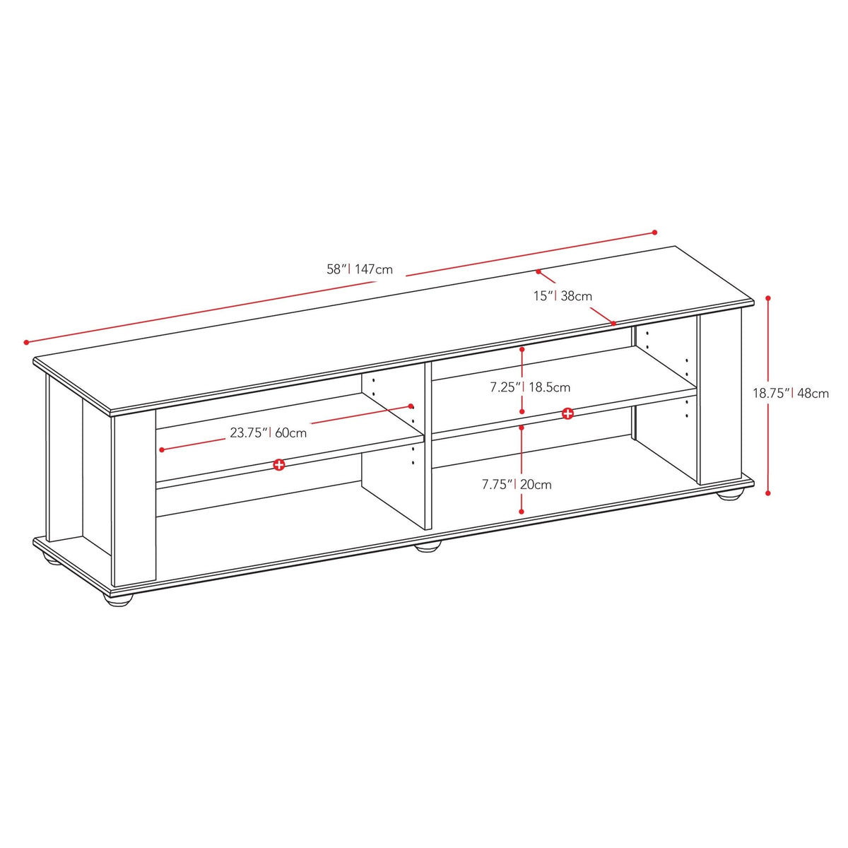 Black TV / Component Stand R60354