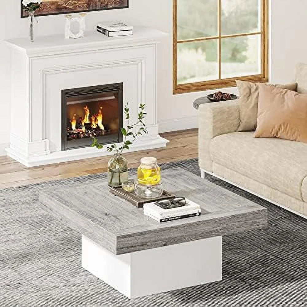 Square LED Engineered Wood Coffee Table B8980