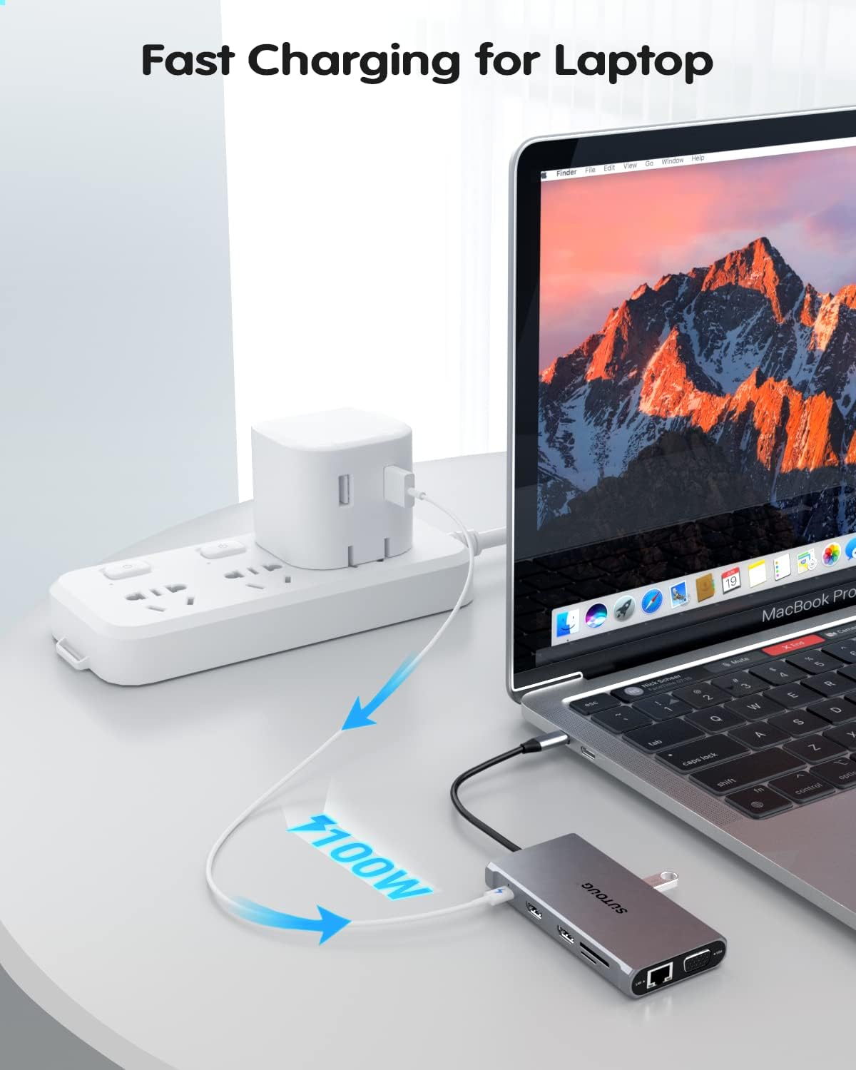 12 in 1 USB C Hub with Dual HDMI 4K VGA Ethernet PD 3.0 USB-C 3.0 TF/SD Card Slot S91078