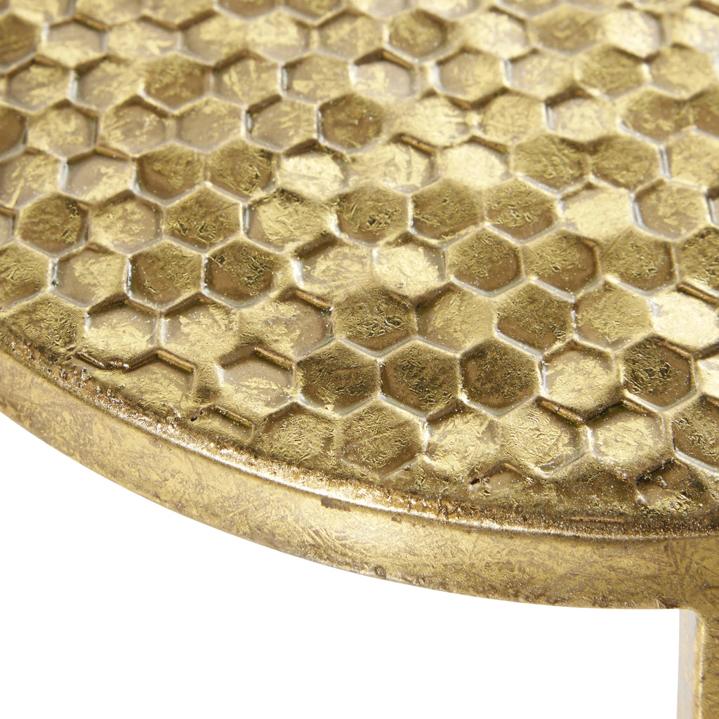16" x 28" Gold Metal Nesting Accent Table, 3-Pieces W900671