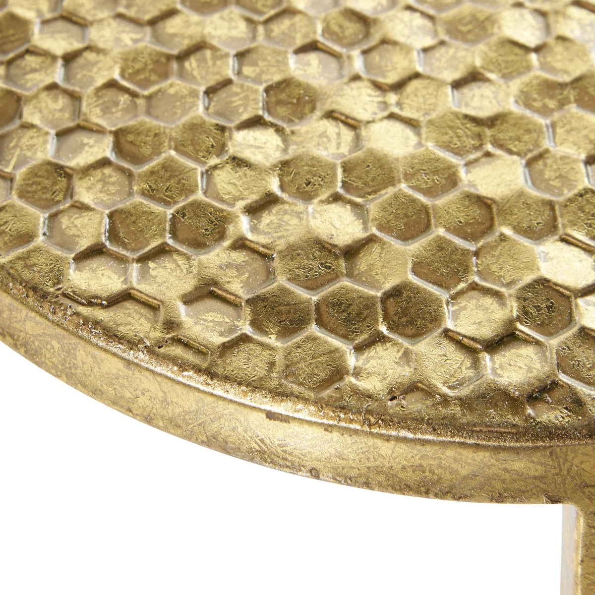 16" x 28" Gold Metal Nesting Accent Table, 3-Pieces W900671