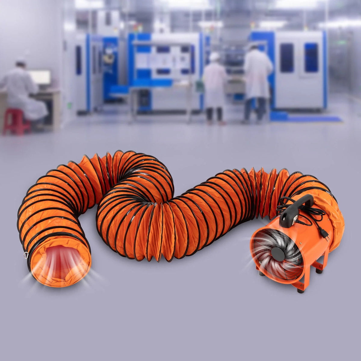 10 Inch Portable Ventilation Fan with 32.8ft Duct Hose C449422