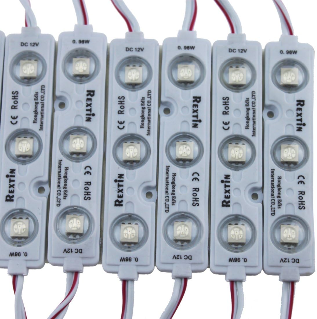 200pcs 3 LED Module White 5050 SMD Waterproof Decorative Light with Tape Adhesive Backside Pack of 2 I8742