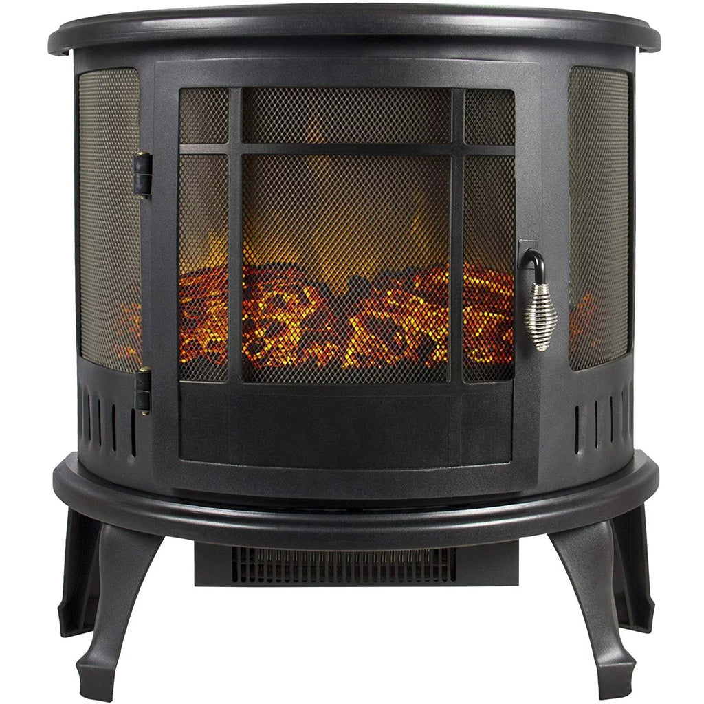 Black Free Standing Electric Fireplace Stove F26011