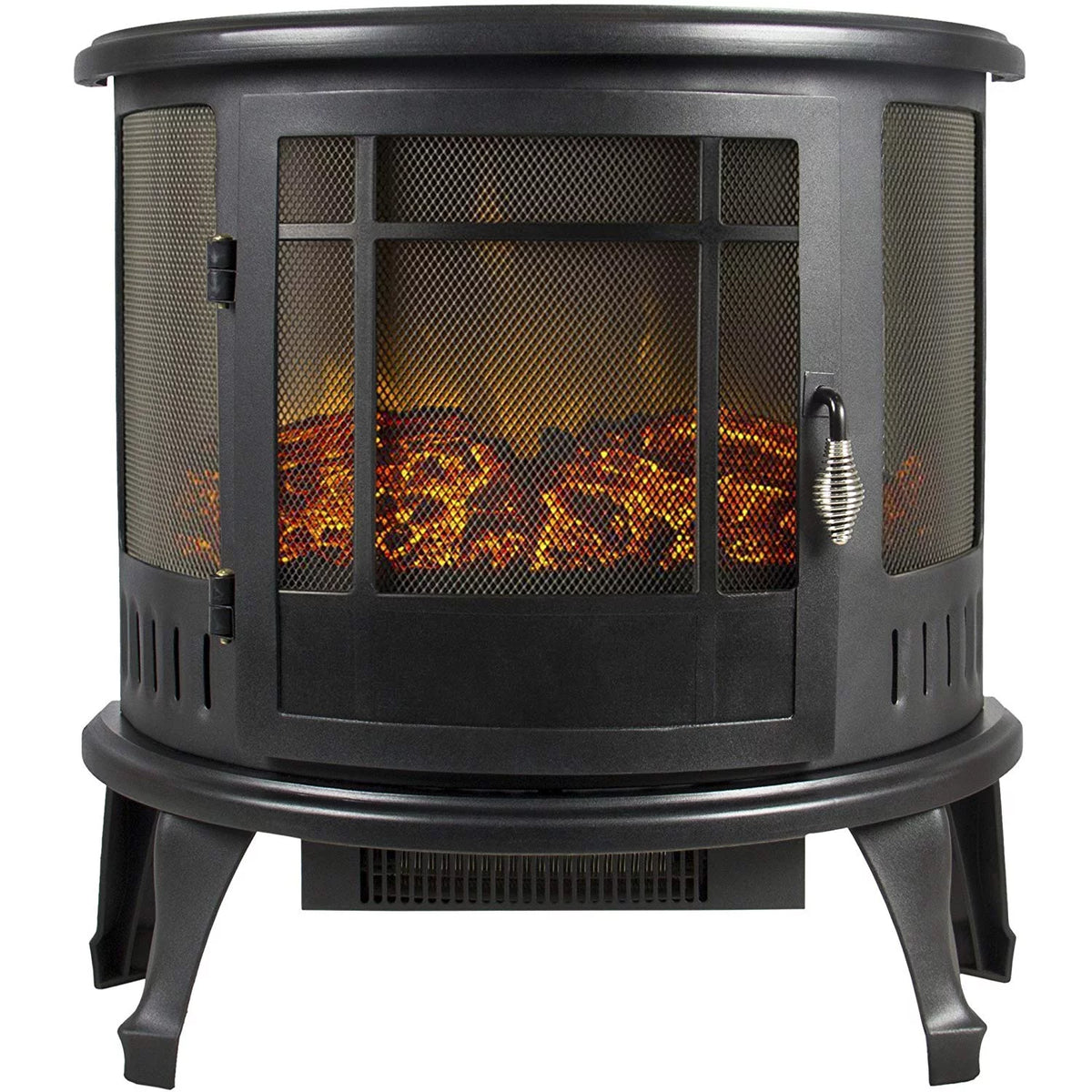 Black Free Standing Electric Fireplace Stove F26011